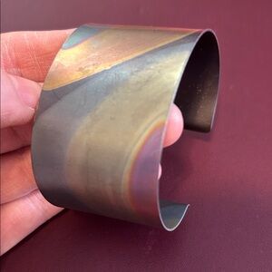 VINTAGE Multicolor Metal Cuff Bracelet